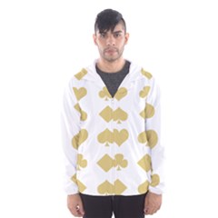 Card Symbols Hooded Wind Breaker (men) by Mariart