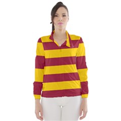 Oswald s Stripes Red Yellow Wind Breaker (women) by Mariart