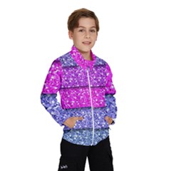 Violet Girly Glitter Pink Blue Wind Breaker (kids) by Mariart