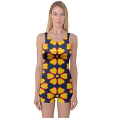 Yellow Flowers Pattern         Women s Boyleg One Piece Swimsuit by LalyLauraFLM