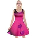 Pink Hearth Background Wallpaper Texture Reversible Velvet Sleeveless Dress View1