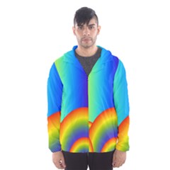 Background Rainbow Hooded Wind Breaker (men)