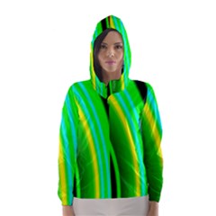 Multi Colorful Radiant Background Hooded Wind Breaker (women)