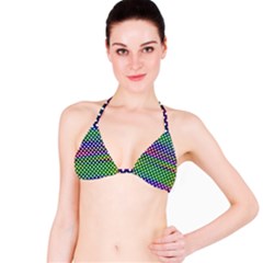 Digital Polka Dots Patterned Background Bikini Top by Nexatart
