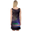 Illuminated Trees At Night Sleeveless Satin Nightdress View2