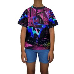 Abstract Artwork Of A Old Truck Kids  Short Sleeve Swimwear by Nexatart