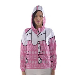 Easter Bunny  Hooded Wind Breaker (women) by Valentinaart