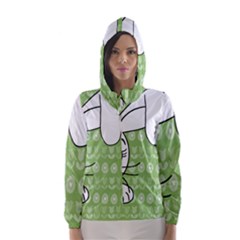 Easter Bunny  Hooded Wind Breaker (women) by Valentinaart