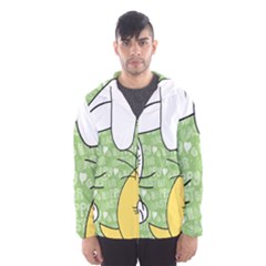 Easter Bunny And Chick  Hooded Wind Breaker (men) by Valentinaart