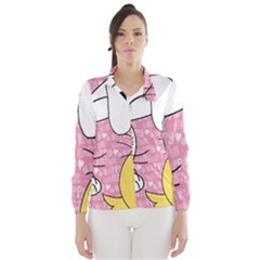 Easter Bunny And Chick  Wind Breaker (women) by Valentinaart