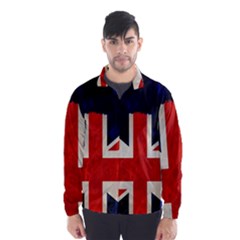 Flag Of Britain Grunge Union Jack Flag Background Wind Breaker (men) by Nexatart