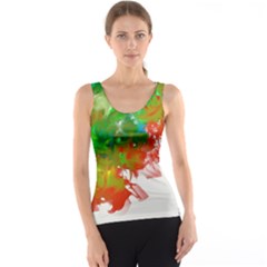 Digitally Painted Messy Paint Background Textur Tank Top by Nexatart