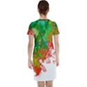 Digitally Painted Messy Paint Background Textur Short Sleeve Nightdress View2