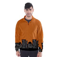 City Building Orange Wind Breaker (men) by Mariart