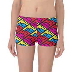 Color Red Yellow Blue Graffiti Boyleg Bikini Bottoms by Mariart