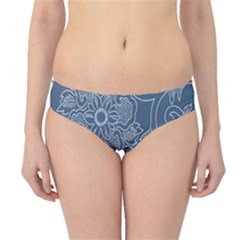 Flower Floral Blue Rose Star Hipster Bikini Bottoms by Mariart