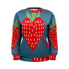 Fruit Red Strawberry Women s Sweatshirt by Mariart