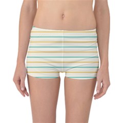 Horizontal Line Yellow Blue Orange Reversible Bikini Bottoms by Mariart