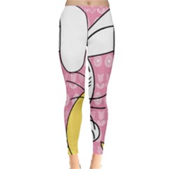 Easter Bunny And Chick  Leggings  by Valentinaart