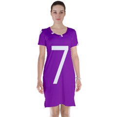 Number 7 Purple Short Sleeve Nightdress by Mariart