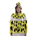 Leopard Polka Dot Yellow Black Hooded Wind Breaker (Women) View1