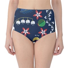 Origami Flower Floral Star Leaf High-waist Bikini Bottoms by Mariart