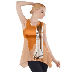 Rocket Space Ship Orange Side Drop Tank Tunic by Mariart