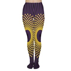 Polka Dot Circle Leaf Flower Floral Yellow Purple Red Star Women s Tights by Mariart