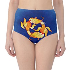 Zodiac Pisces High-waist Bikini Bottoms by Mariart