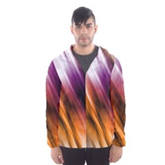 Colourful Grunge Stripe Background Hooded Wind Breaker (men)