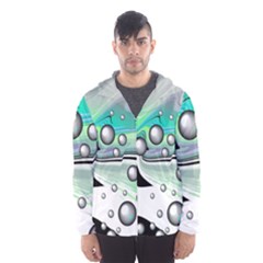 Small And Big Bubbles Hooded Wind Breaker (men) by Nexatart