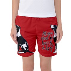 Dog Person Women s Basketball Shorts by Valentinaart