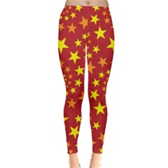 Star Stars Pattern Design Leggings  by Nexatart