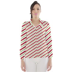 Stripes Striped Design Pattern Wind Breaker (women) by Nexatart
