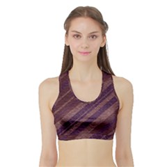 Stripes Course Texture Background Sports Bra With Border by Nexatart