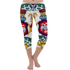 State Seal Of Karnataka Capri Yoga Leggings by abbeyz71