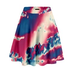 Sky Pattern High Waist Skirt by Valentinaart