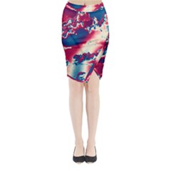 Sky Pattern Midi Wrap Pencil Skirt by Valentinaart