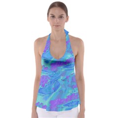 Sky Pattern Babydoll Tankini Top by Valentinaart