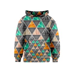 Abstract Geometric Triangle Shape Kids  Pullover Hoodie by Nexatart