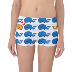 Fish Animals Whale Blue Orange Love Reversible Bikini Bottoms by Mariart