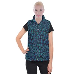 Background Abstract Textile Design Women s Button Up Puffer Vest by Nexatart
