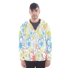 Star Flower Rainbow Sunflower Sakura Hooded Wind Breaker (men) by Mariart