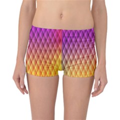 Triangle Plaid Chevron Wave Pink Purple Yellow Rainbow Reversible Bikini Bottoms by Mariart