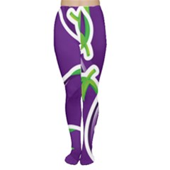 Vegetable Eggplant Purple Green Women s Tights by Mariart