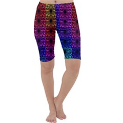 Rainbow Grid Form Abstract Cropped Leggings  by Nexatart