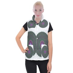 Pattern District Background Women s Button Up Puffer Vest by Nexatart