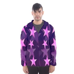 Background With A Stars Hooded Wind Breaker (men)