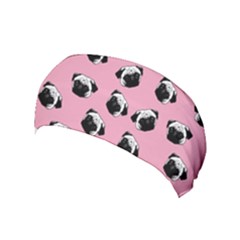 Pug Dog Pattern Yoga Headband by Valentinaart