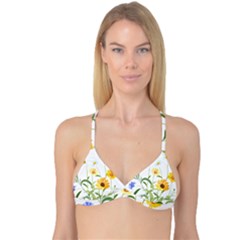 Flowers Flower Of The Field Reversible Tri Bikini Top by Nexatart